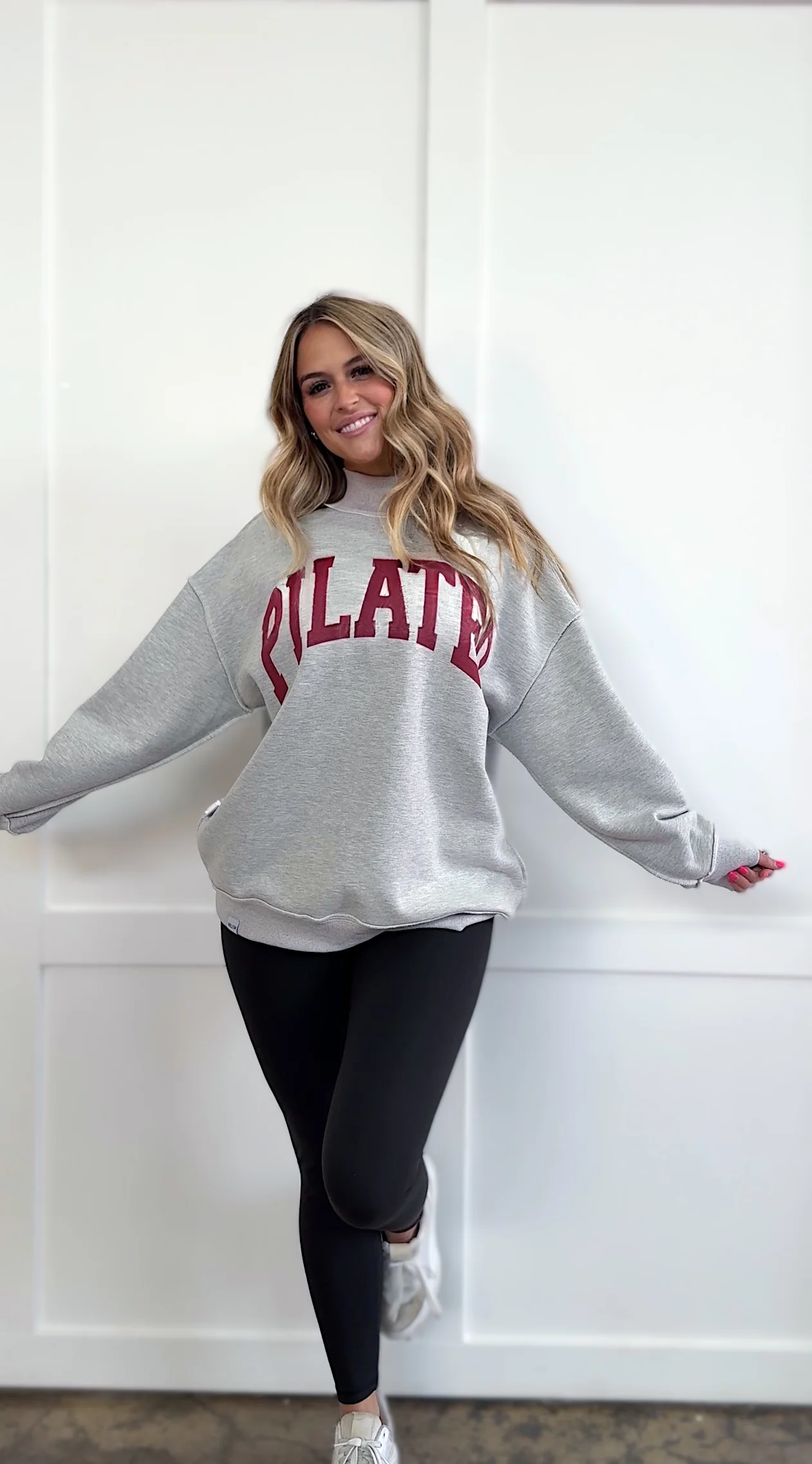 Tilly Pilates/Gym Reversible Oversized Mockneck Crew - Image 8