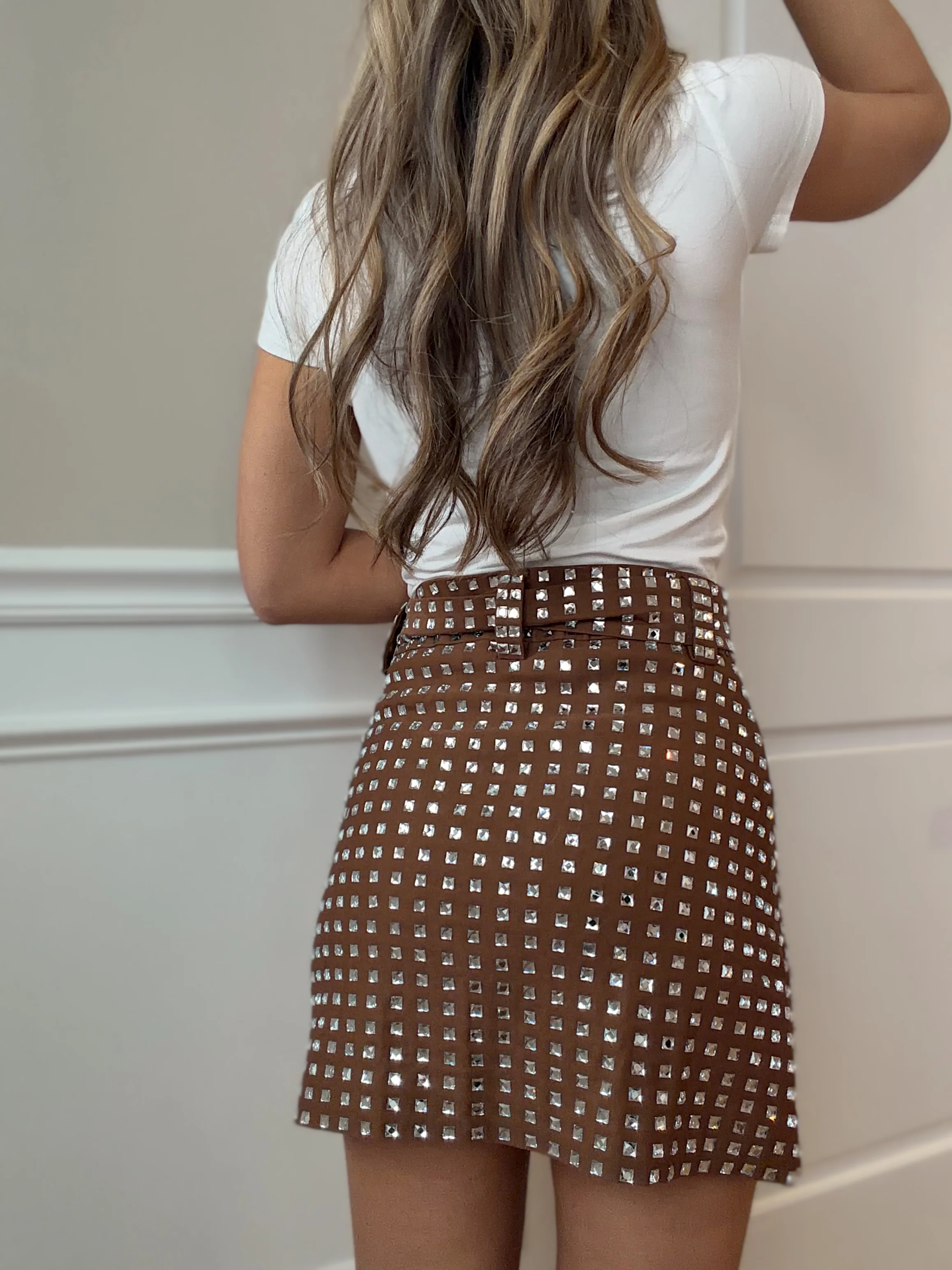 Rhinestone Revival Mini Skirt - Image 4
