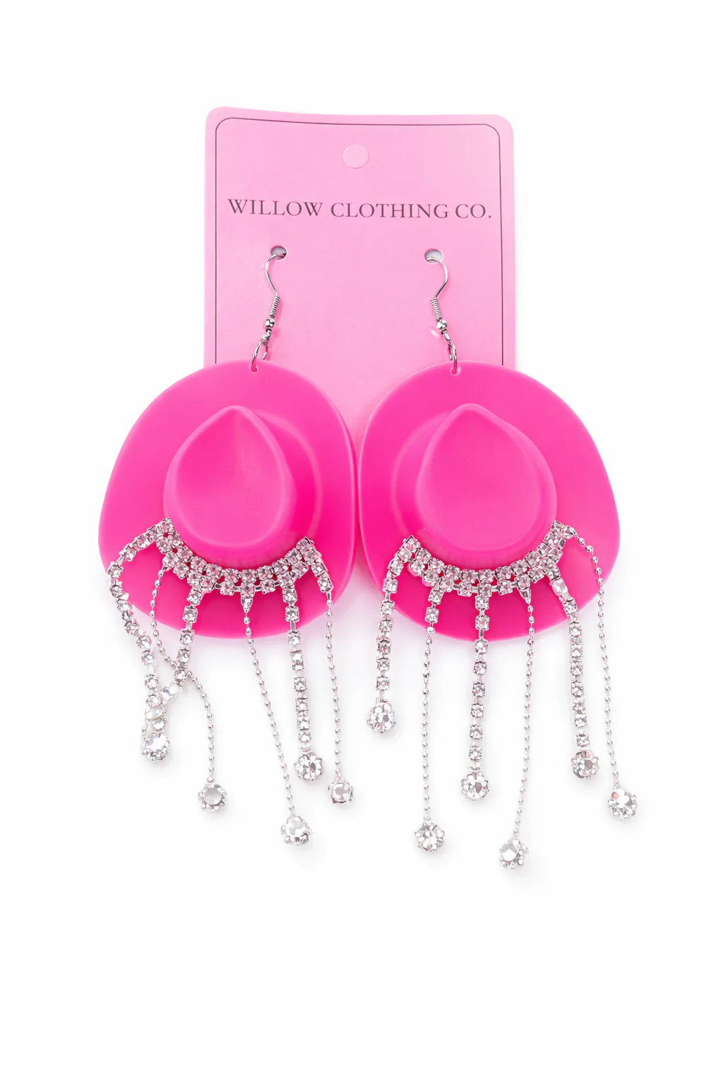 Rhinestone Rodeo Cowgirl Hat Earrings - Image 5