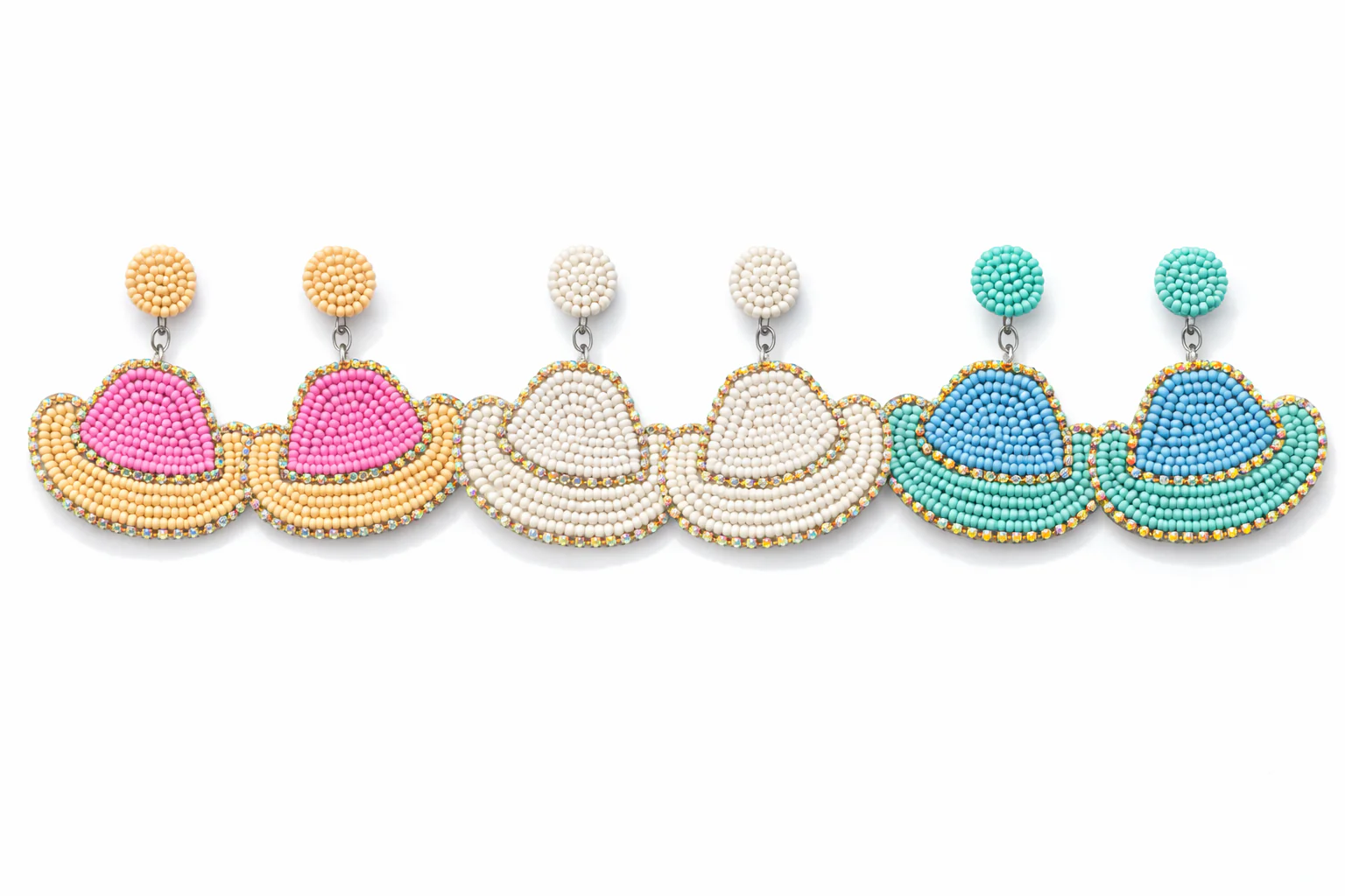 Stardust Beaded Cowgirl Hat Earrings