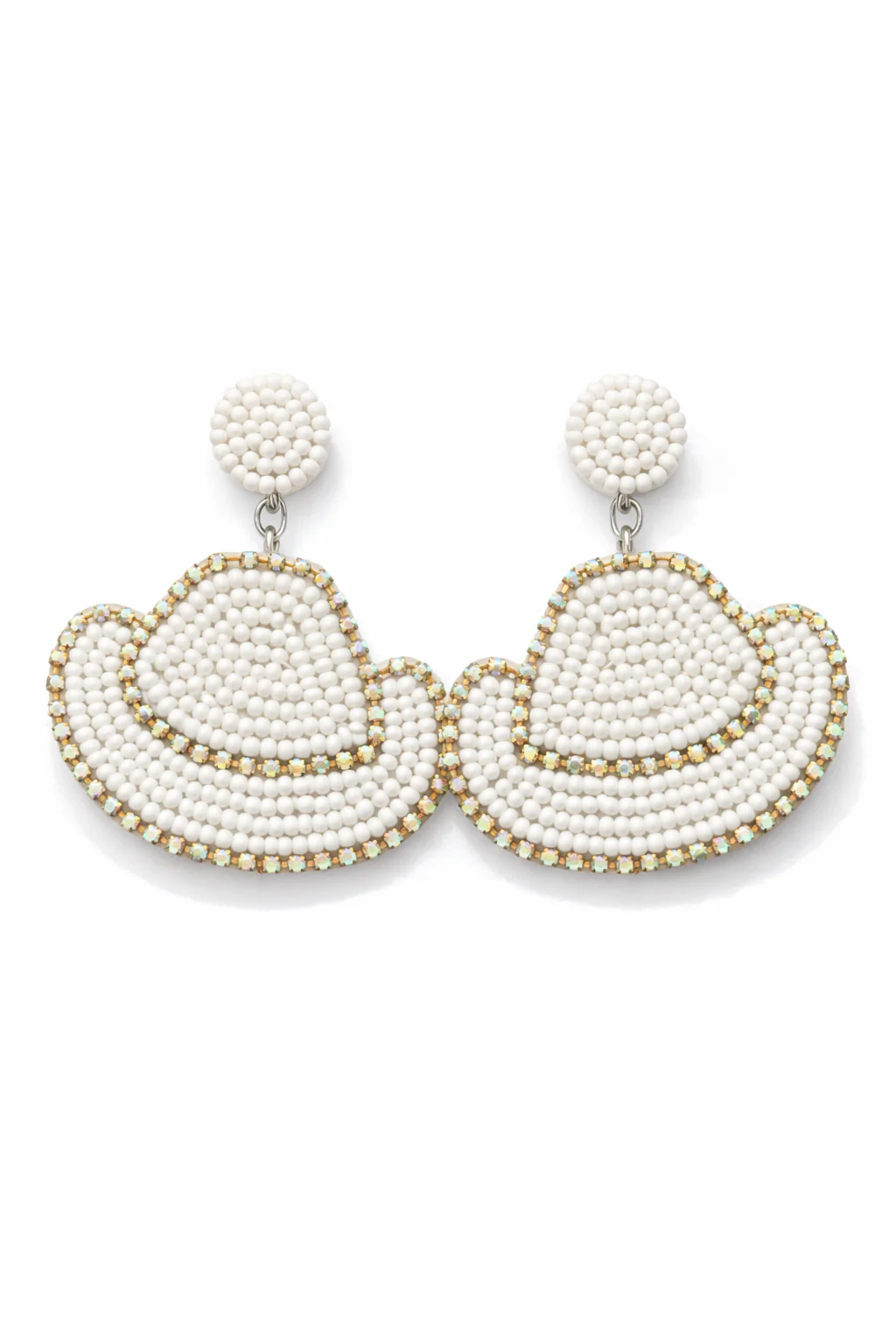 Stardust Beaded Cowgirl Hat Earrings - Image 2