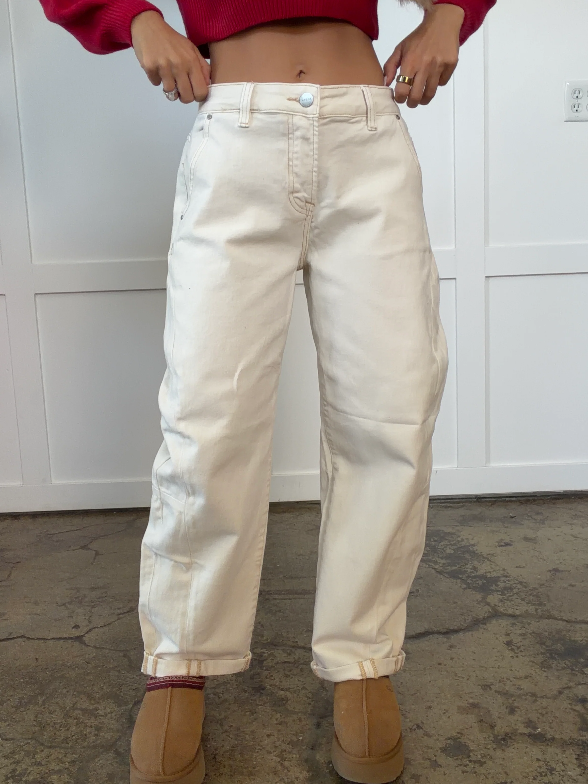 Renee Risen High Rise Relaxed Barrel Cuffed Jeans - Image 5