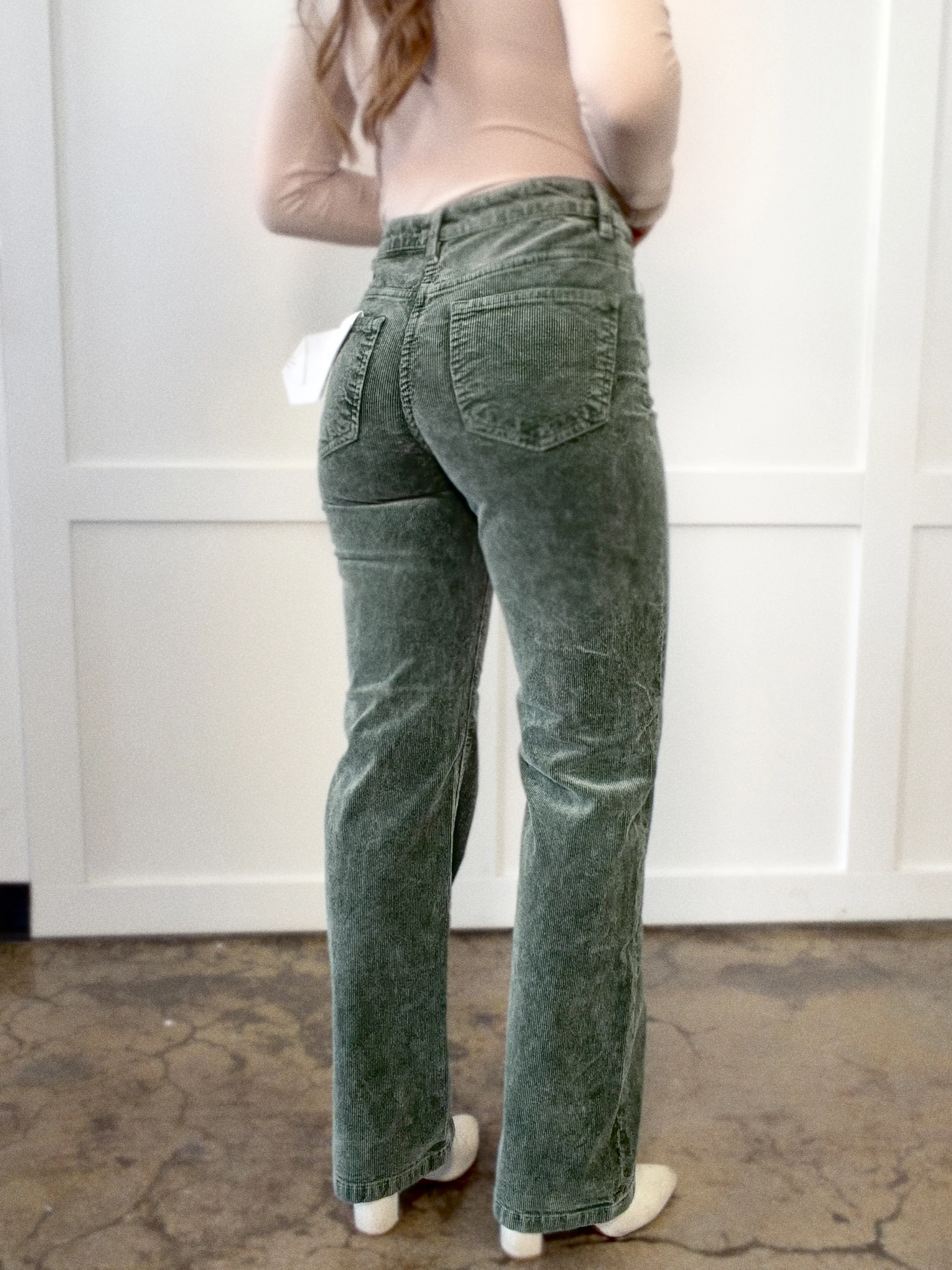 Grace Tummy Control Mid Rise Corduroy Pants - Image 3