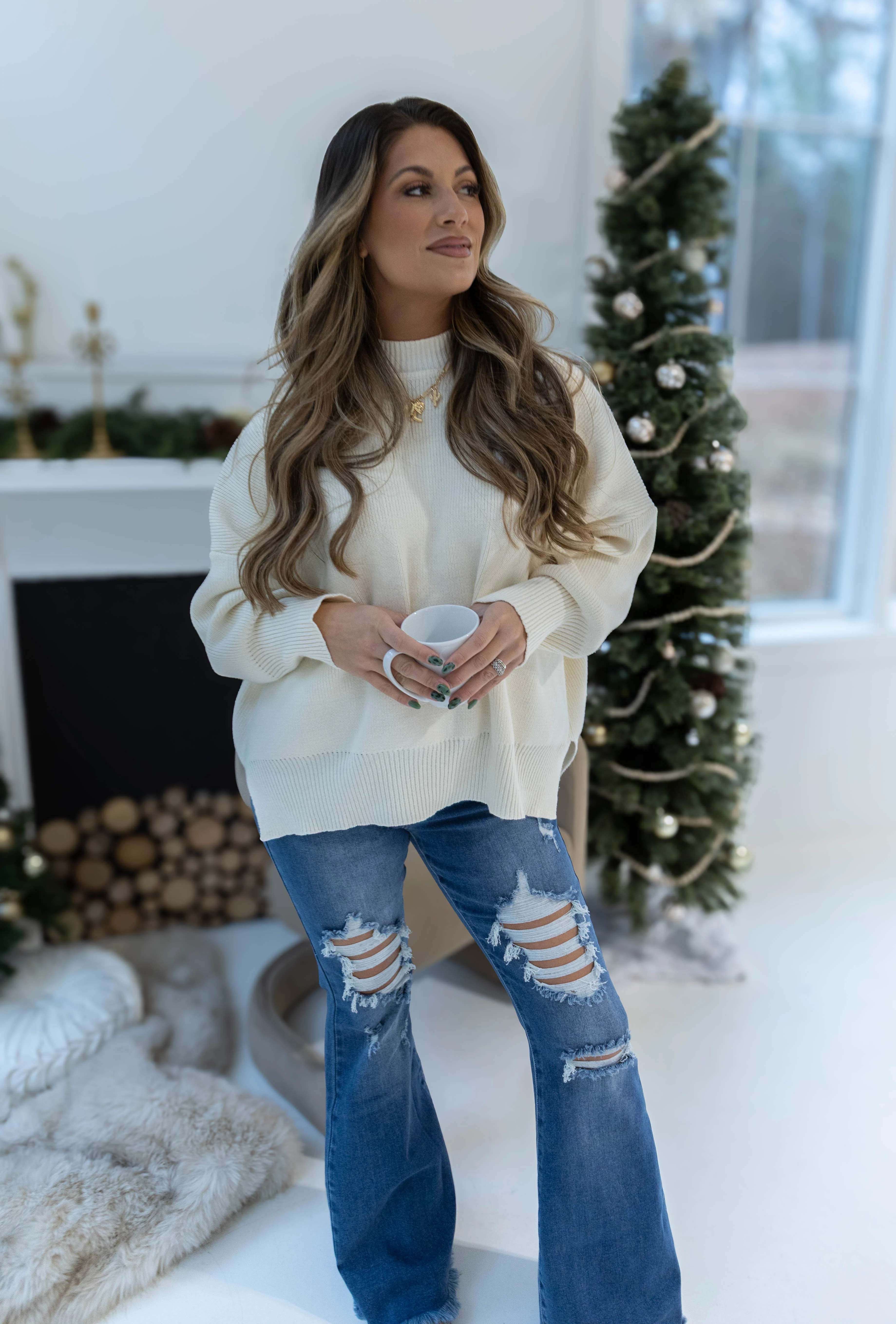 Snuggle Up Oversized Long Sleeve Sweater - Image 13