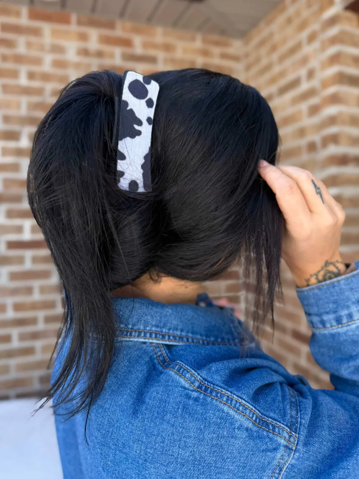 Soft Spot Cowprint Hair Clip - Image 2