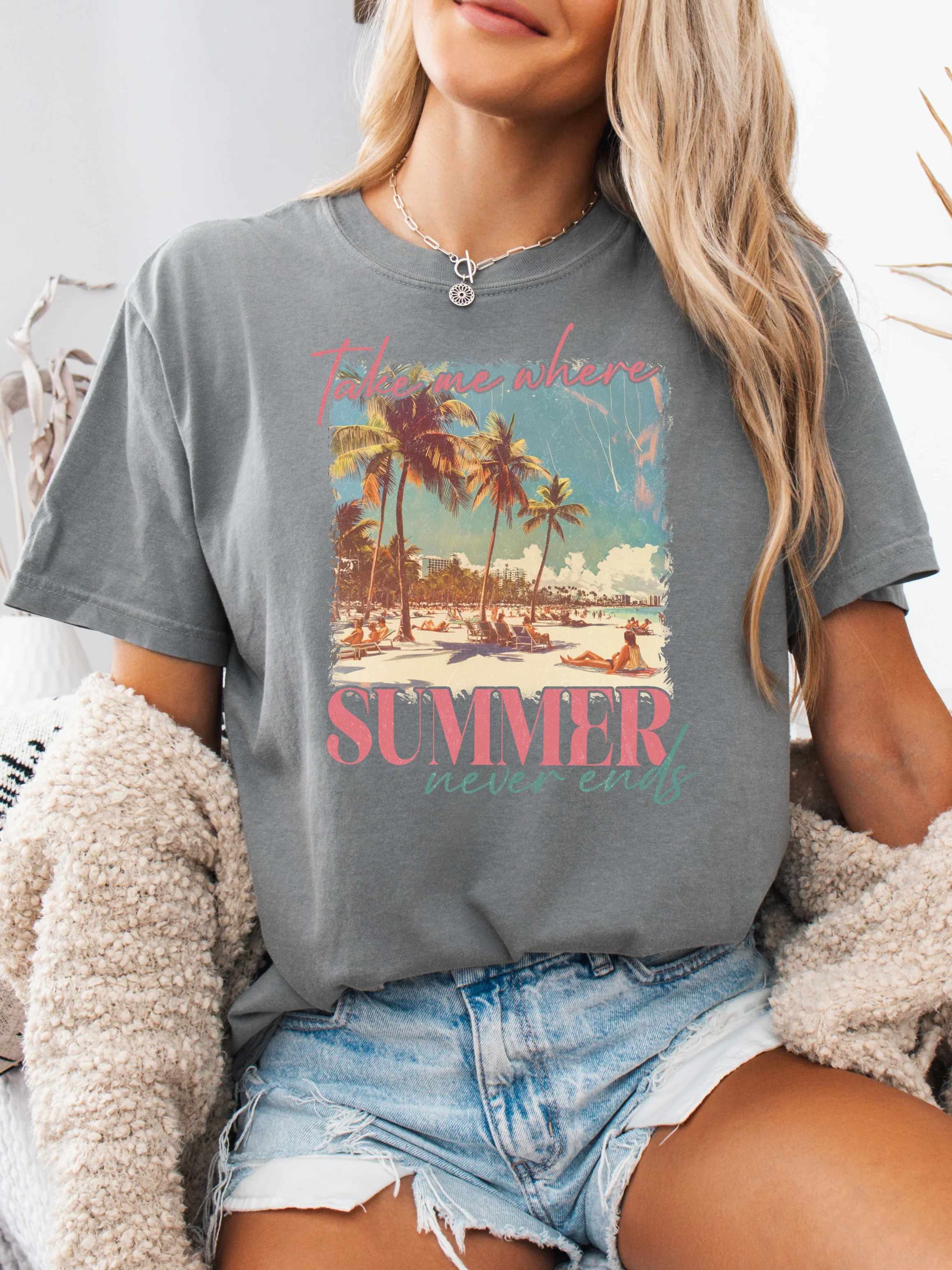 Take Me Where Summer Never Ends Graphic Tee - Image 5