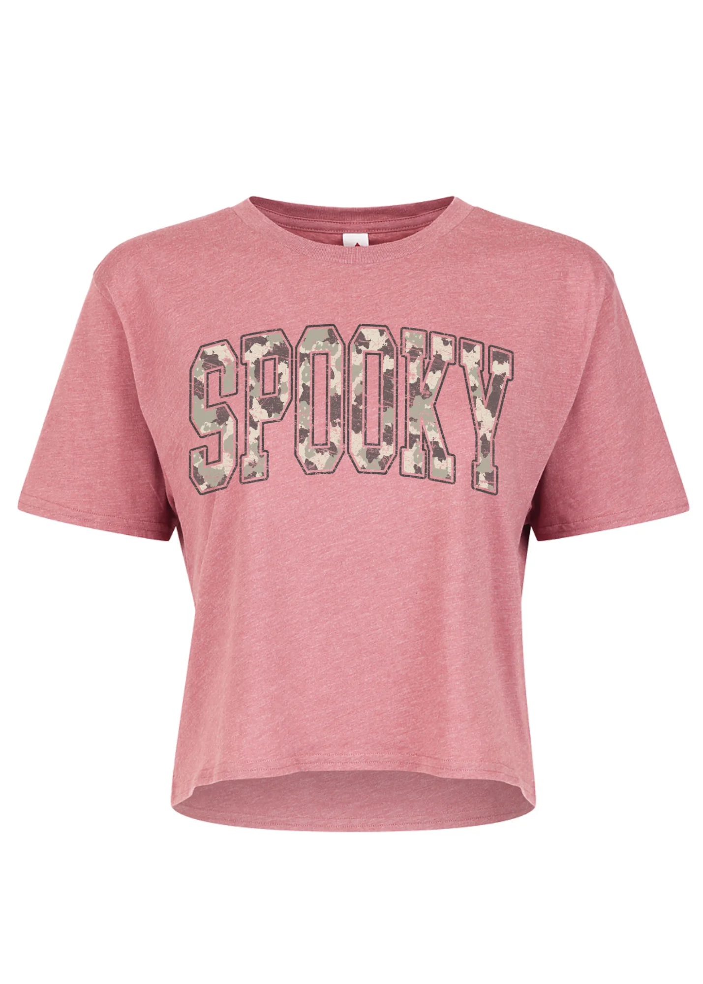 Spooky Camo Club Cropped Graphic T-Shirt - Image 3