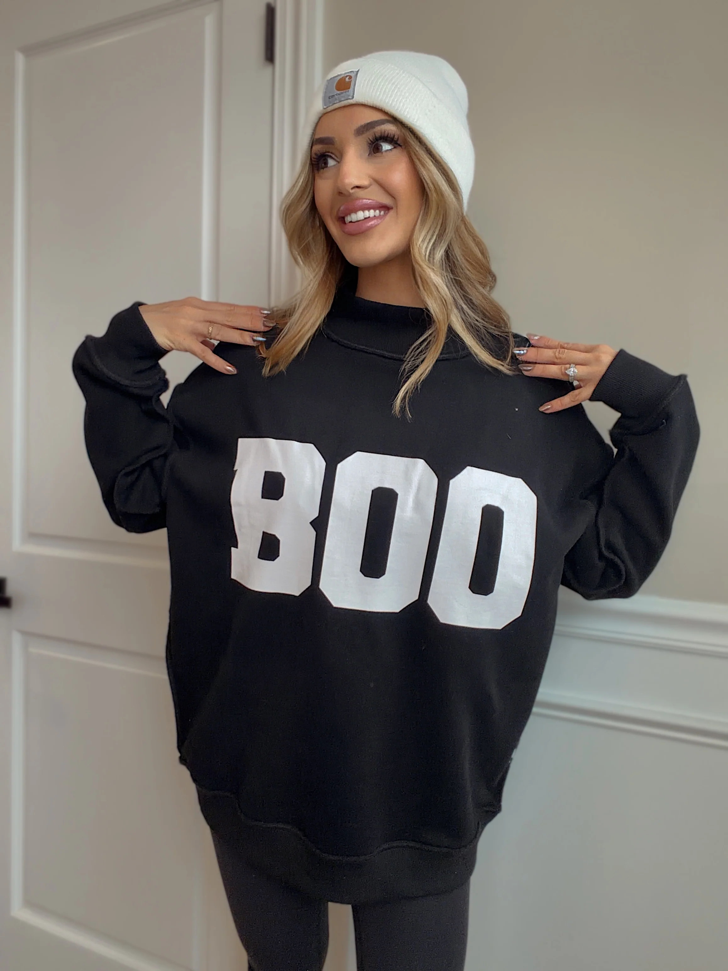 Tilly BOO Reversible Oversized Mockneck Crew - Image 3