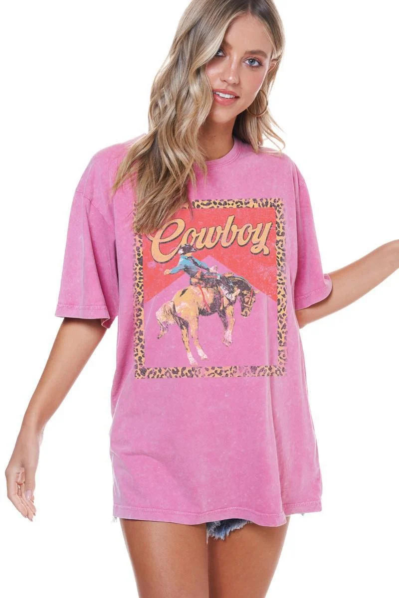 Vintage Western Cowboy Graphic Tee - Image 5