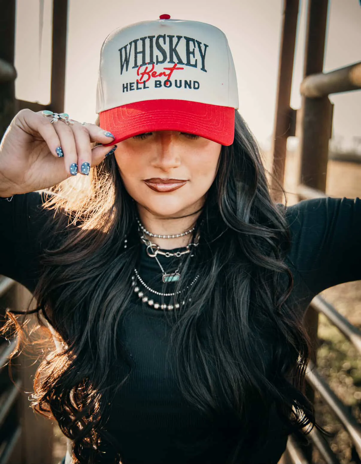 Whiskey Bent Hell Bound Trucker Hat - Image 2