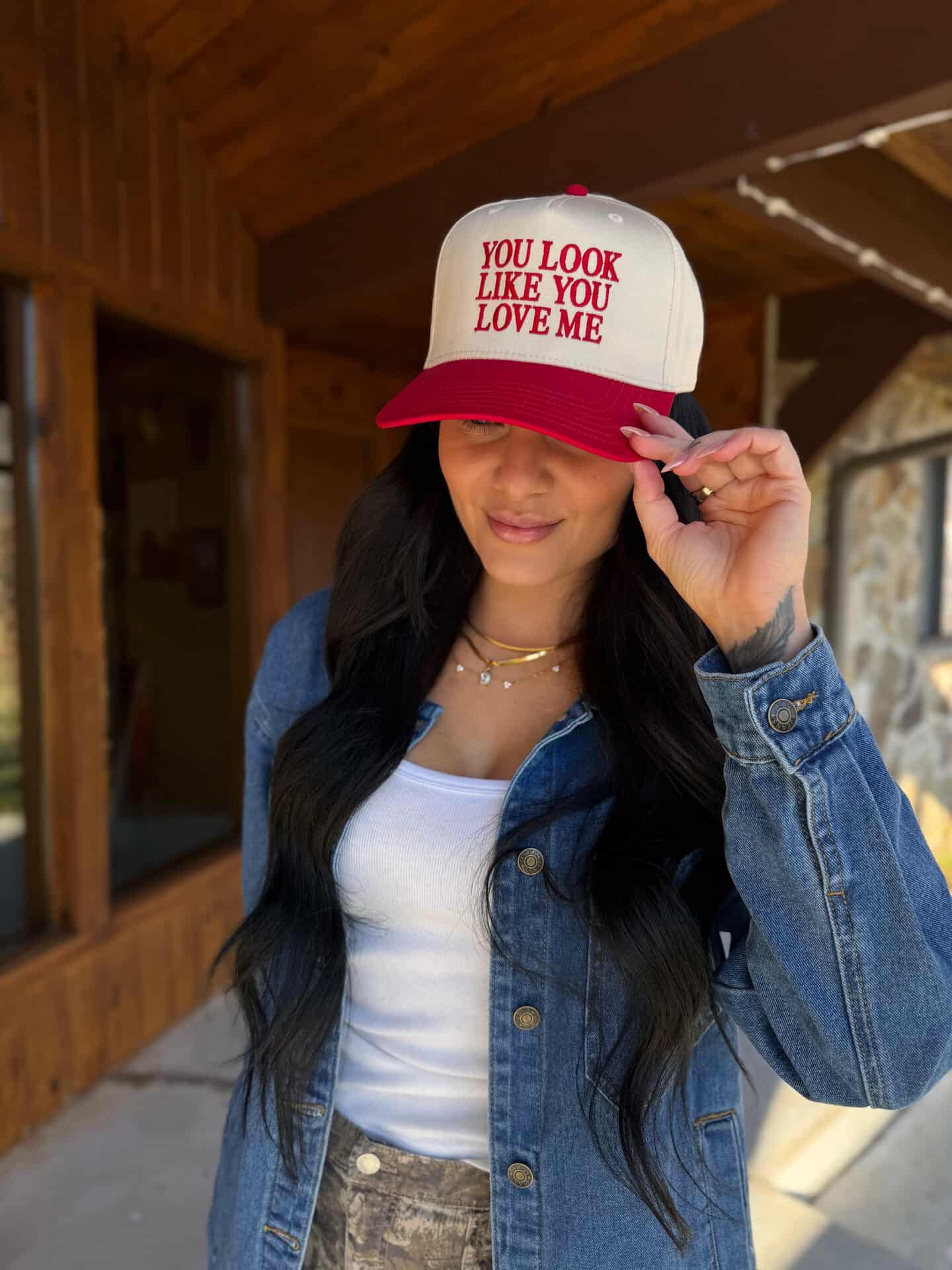 YOU LOOK LIKE YOU LOVE ME Trucker Hat - Image 4
