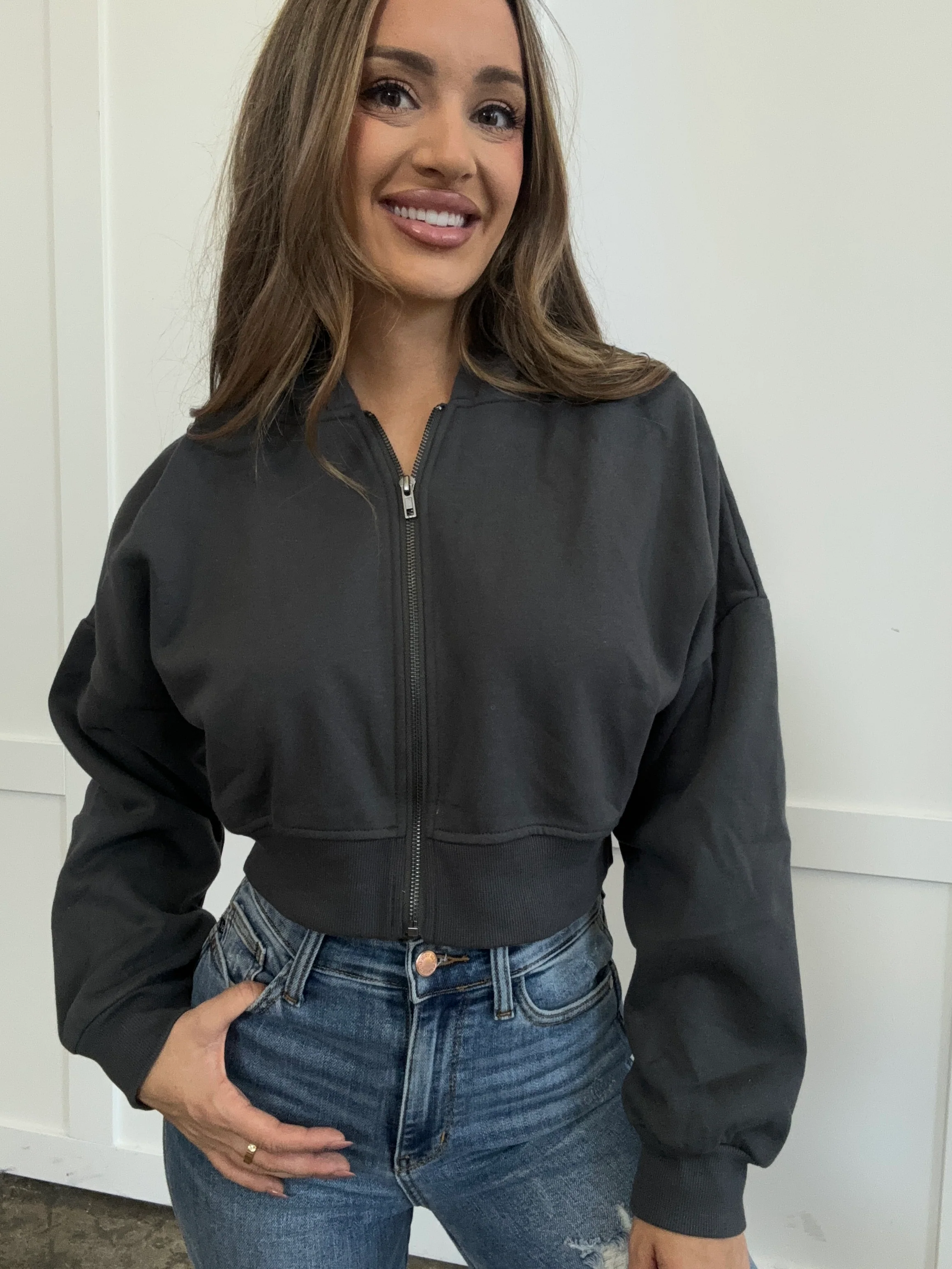 PREORDER: Athena Hooded Cropped Jacket - Image 4